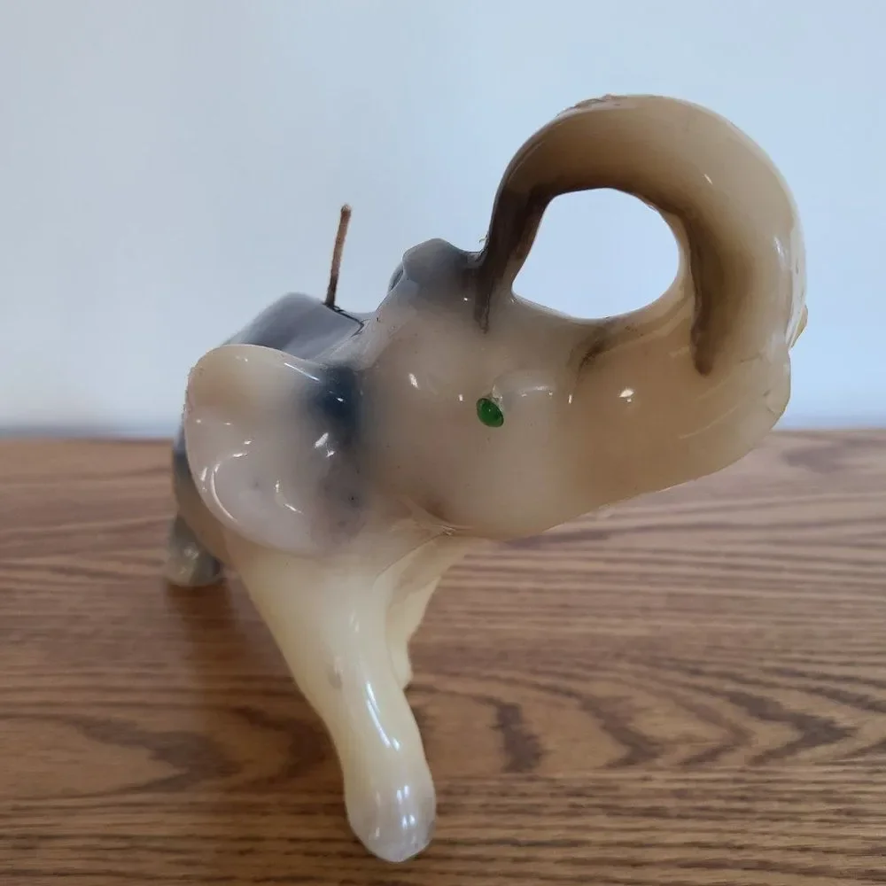 Vintage Novelty Wax Candle - ELEPHANT - Vintage Rare UNIQUE - Unlit